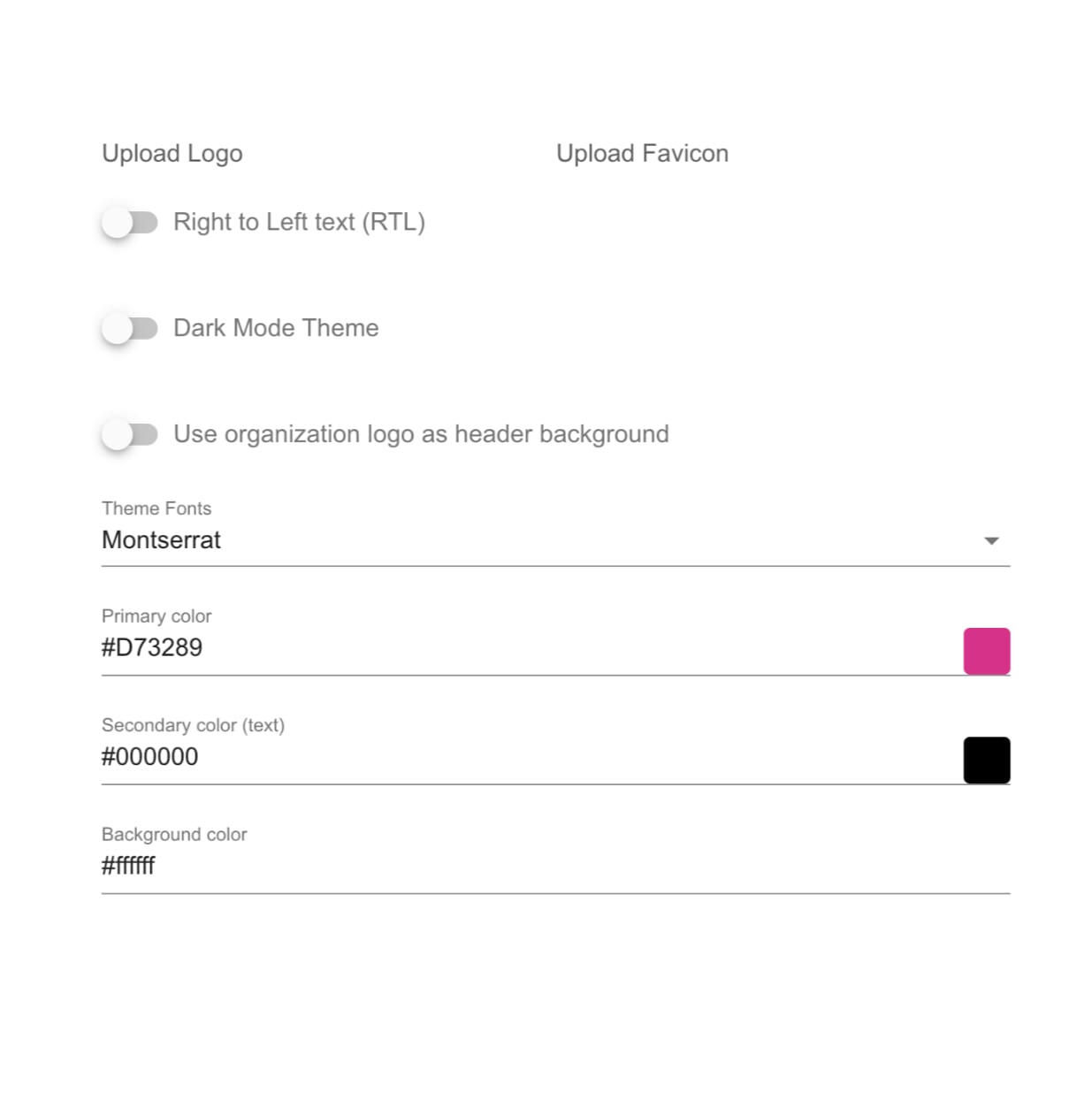 branding on Communicada is flexible